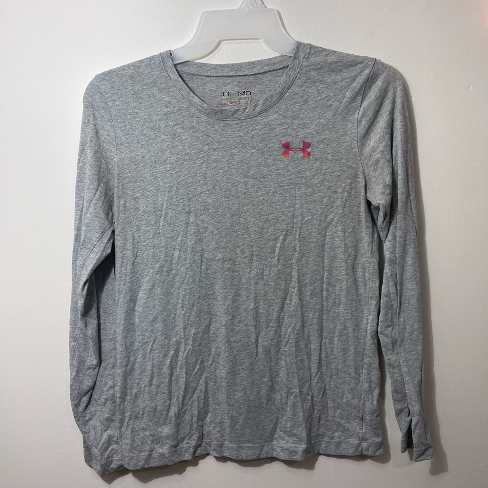 Under Armour Men's Heather Gray Long Sleeve Tee